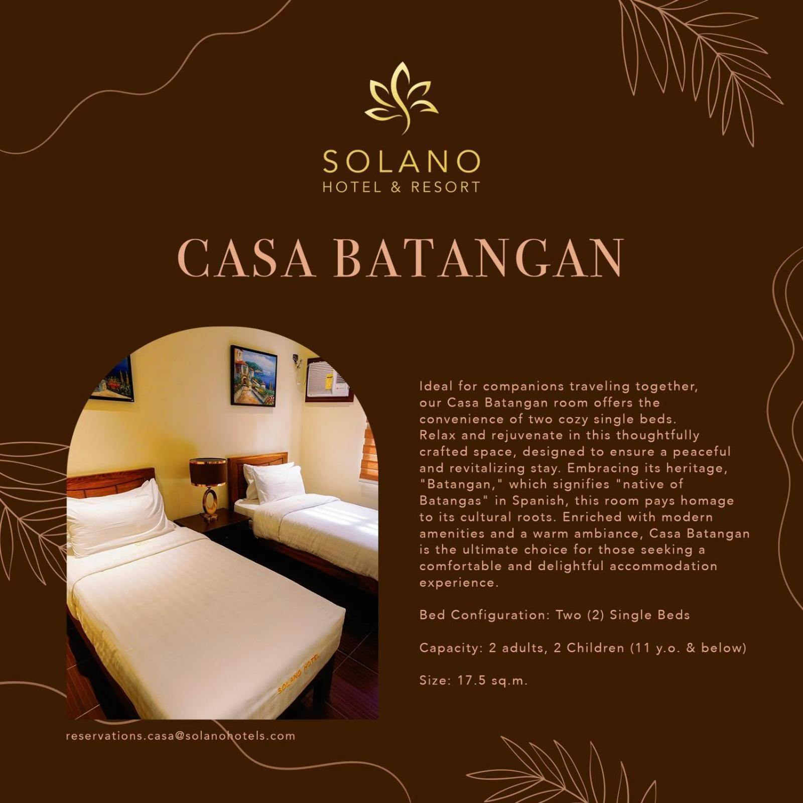 Solano Hotel & Resort At Casa Ysabel Lipa City Bagian luar foto